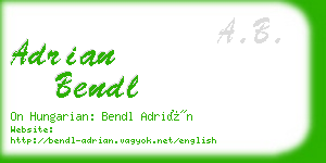 adrian bendl business card